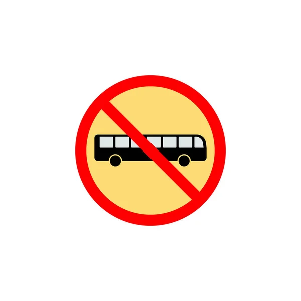 Verbotenes Bus Symbol Kann Für Web Logo Mobile App Farbiges — Stockvektor