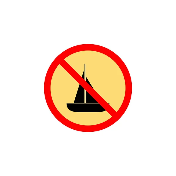 Ícone Barco Proibido Pode Ser Usado Para Web Logotipo Aplicativo —  Vetores de Stock