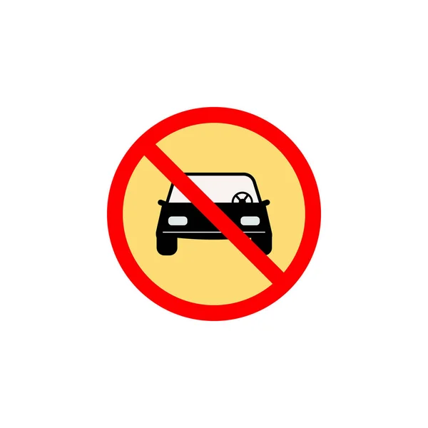 Forbidden Car Icon Can Used Web Logo Mobile App Colored — Stock Vector