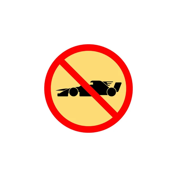 Forbidden Formula Car Icon Can Used Web Logo Mobile App — Stock Vector
