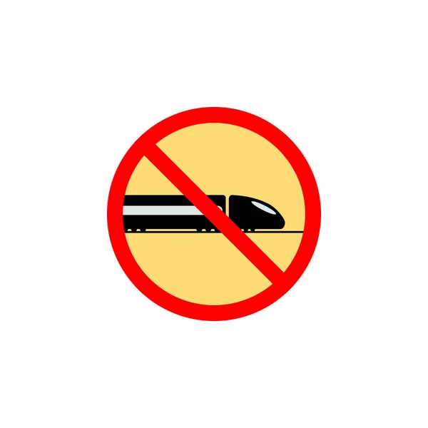 Απαγορευμένο Εικονίδιο Τρένο Μπορεί Χρησιμοποιηθεί Για Web Λογότυπο Κινητό App — Διανυσματικό Αρχείο