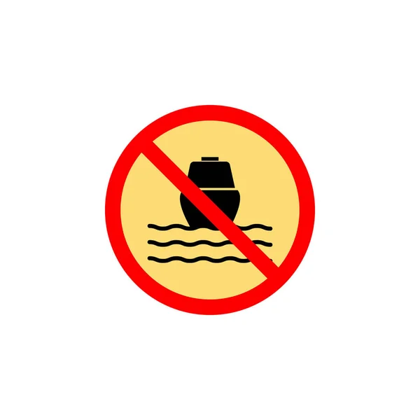 Forbidden Ship Icon Can Used Web Logo Mobile App Colored — Stock Vector