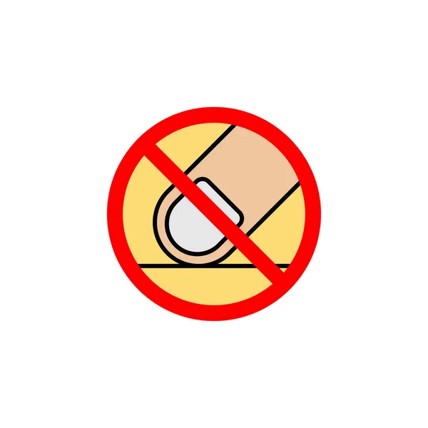 Значок Запретного Касания Использован Веб Логотипа Мобильного Приложения Пользовательского Интерфейса — стоковый вектор