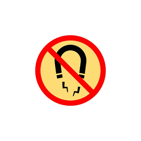 Icono Imán Prohibido Puede Utilizar Para Web Logotipo Aplicación Móvil — Vector de stock