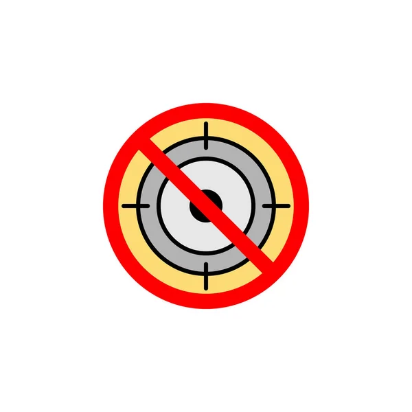Απαγορευμένο Εικονίδιο Κυνήγι Μπορεί Χρησιμοποιηθεί Για Web Λογότυπο Κινητό App — Διανυσματικό Αρχείο