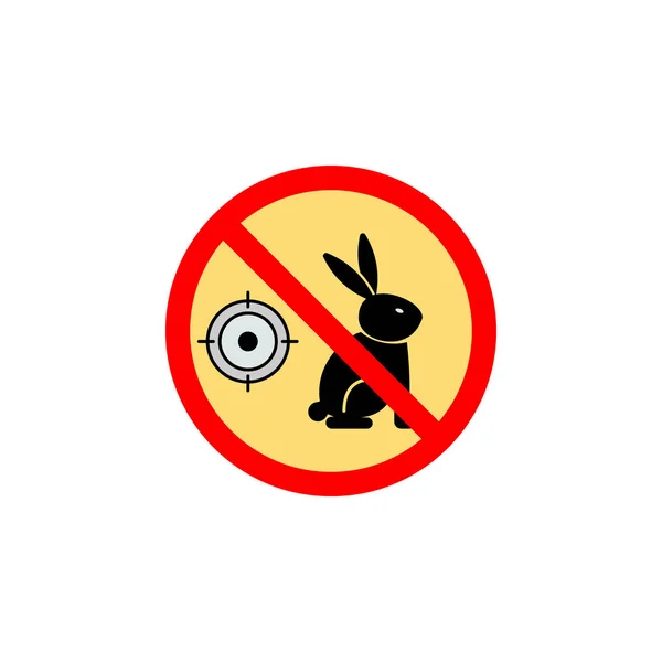 Απαγορευμένο Εικονίδιο Κουνέλι Κυνήγι Μπορεί Χρησιμοποιηθεί Για Web Λογότυπο Κινητό — Διανυσματικό Αρχείο