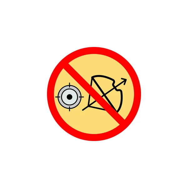Запретная Значок Охотничьей Стрелки Использован Веб Логотип Мобильное Приложение Пользовательский — стоковый вектор