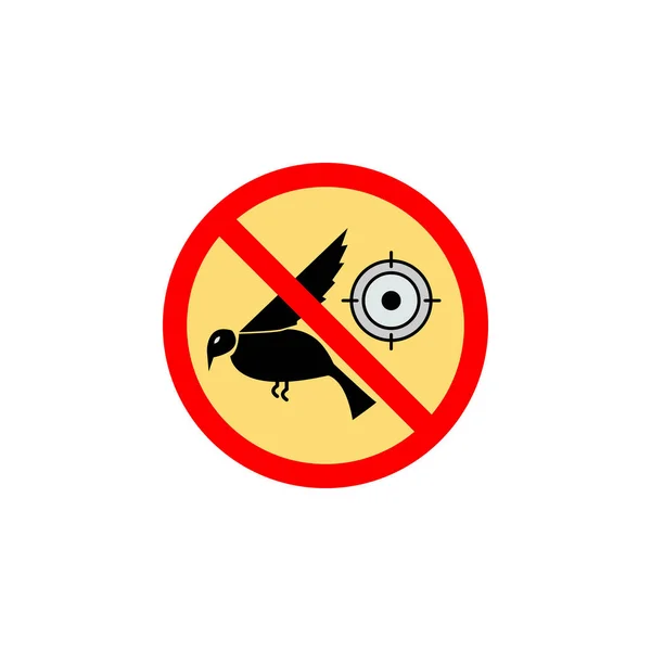 Απαγορευμένο Εικονίδιο Πουλί Κυνήγι Μπορεί Χρησιμοποιηθεί Για Web Λογότυπο Κινητό — Διανυσματικό Αρχείο