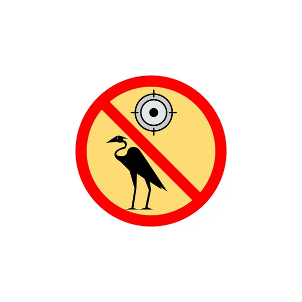 Απαγορευμένο Εικονίδιο Κυνήγι Φλαμίνγκο Μπορεί Χρησιμοποιηθεί Για Web Λογότυπο Κινητό — Διανυσματικό Αρχείο