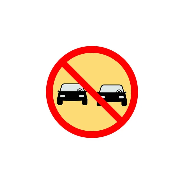 Icona Auto Passaggio Proibito Può Essere Utilizzato Web Logo Applicazione — Vettoriale Stock