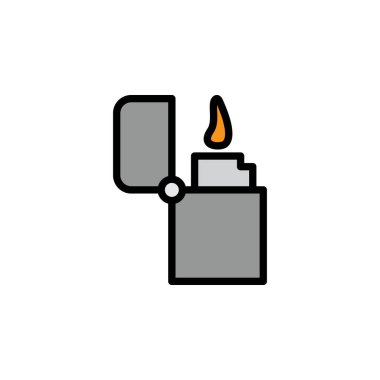 Daha hafif taslak simgesi. Sigara içme aktiviteleri illüstrasyon simgesi. İşaretler ve semboller ağ, logo, mobil uygulama, UI, UX renkli simge için kullanılabilir