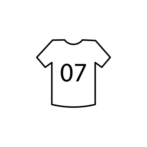 Camisa Fútbol Sobre Fondo Blanco — Vector de stock