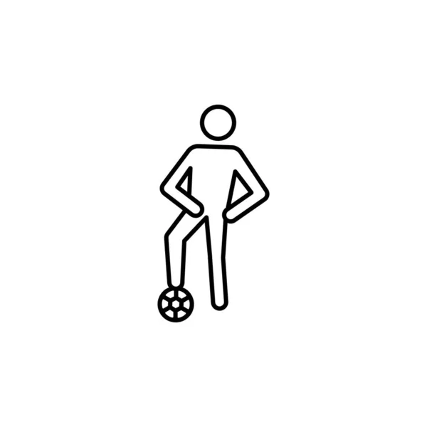 Football Direct Sur Fond Blanc — Image vectorielle