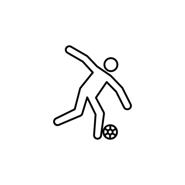 Giocatore Calcio Sfondo Bianco — Vettoriale Stock