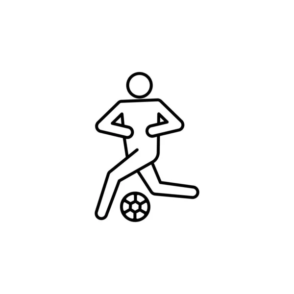 Joueur Football Sur Fond Blanc — Image vectorielle