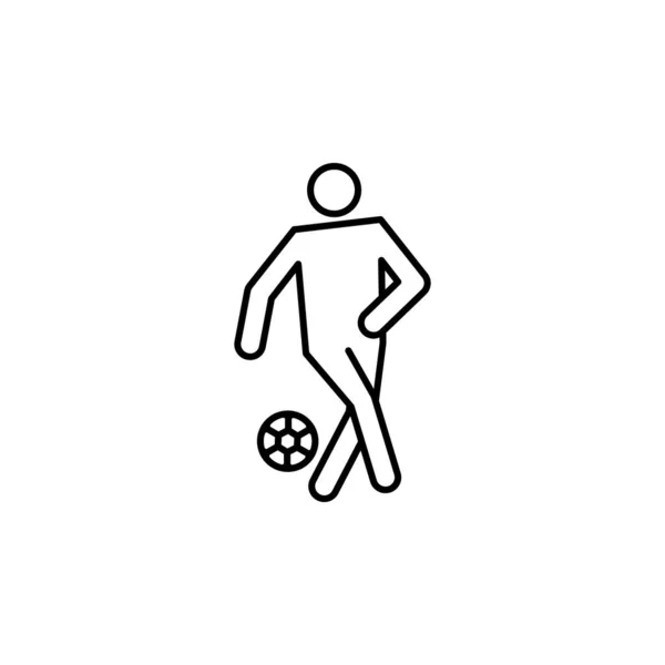 Jugador Fútbol Sobre Fondo Blanco — Archivo Imágenes Vectoriales