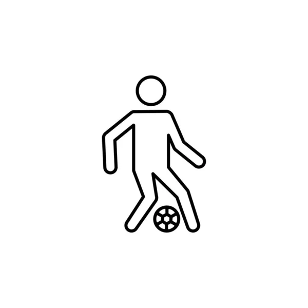 Joueur Football Sur Fond Blanc — Image vectorielle