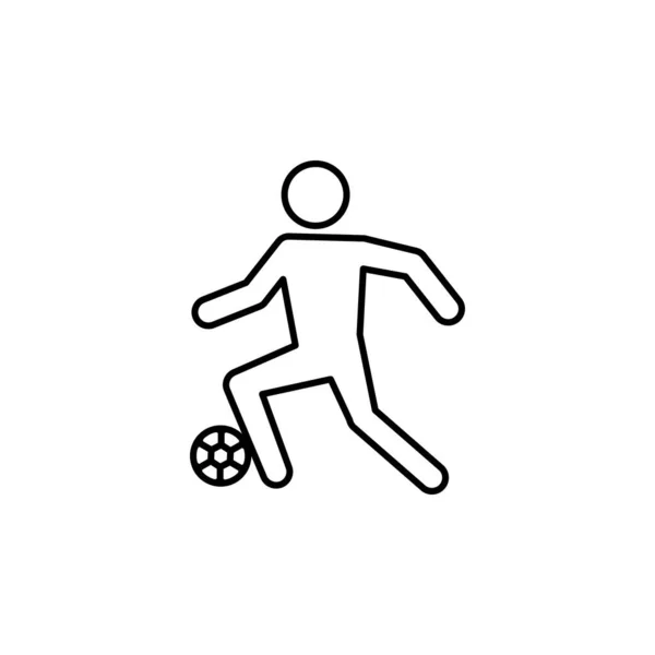 Jugador Fútbol Sobre Fondo Blanco — Vector de stock