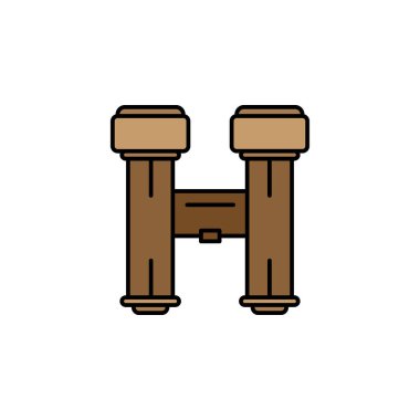 Dürbün, arama, beyaz arkaplanda dürbün çizgisi simgesi. Dağcılık ikonu elementleri. Web, logo, mobil uygulama, UI, UX renkli simge için kullanılabilir