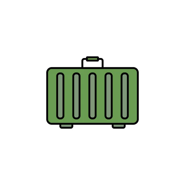 スーツケース バッグ 白い背景の旅行線のアイコン 登山アイコンの要素 Web モバイルアプリ Ux色のアイコンに使用できます — ストックベクタ