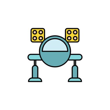 Robotics missile outline icon. Signs and symbols can be used for web, logo, mobile app, UI, UX on white background colored icon