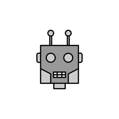Robotics robot outline icon. Signs and symbols can be used for web, logo, mobile app, UI, UX on white background colored icon