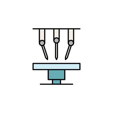 Robotics surgery outline icon. Signs and symbols can be used for web, logo, mobile app, UI, UX on white background colored icon