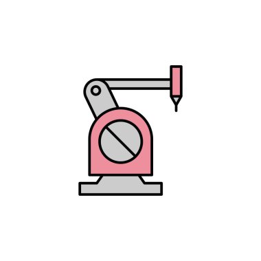 Robotics robot outline icon. Signs and symbols can be used for web, logo, mobile app, UI, UX on white background colored icon