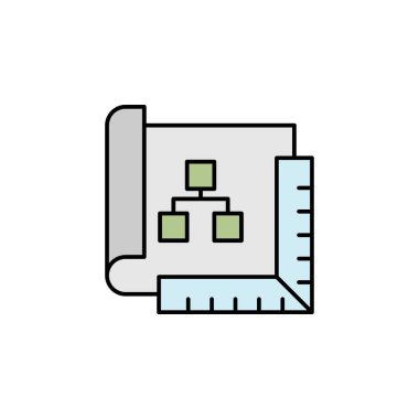 Robotics plan outline icon. Signs and symbols can be used for web, logo, mobile app, UI, UX on white background colored icon