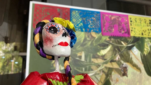 Dag Van Dood Schedel Decoraties Mexico Dia Muertos — Stockfoto