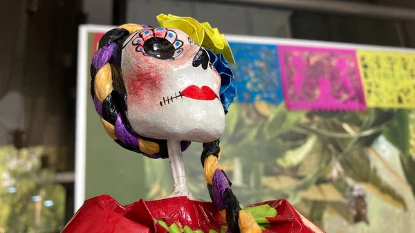 Ölüm Günü Kafatası Dekorasyonu Meksika Muertos — Stok fotoğraf