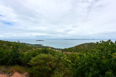 Koh Larn, Pattaya, Tayland 'daki deniz manzarası.