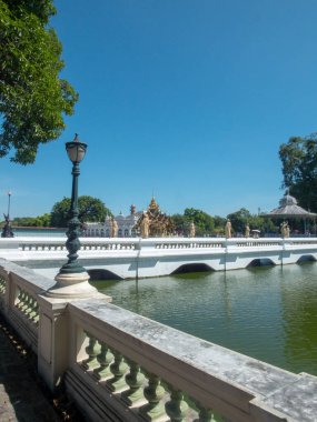 Ayutthaya Tayland 'daki Kraliyet Sarayı' nda Bang Pa.