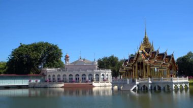 Ayutthaya Tayland 'daki Kraliyet Sarayı' nda Bang Pa.