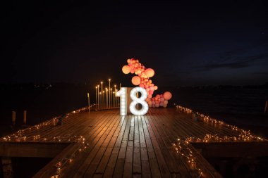 18. yaş günü partisi dekorasyonu.