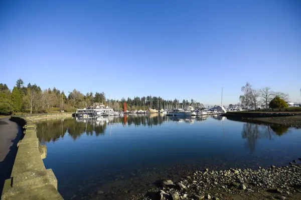 Stanley Park 'ta güneşli bir gün Vancouver, British Columbia