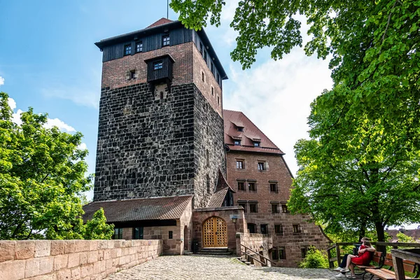 İmparatorluk Kalesi, Kaiserburg Nuremberg, Orta Franconia, Bavyera, Almanya. İmparatorluk Kalesi Almanya 'nın en önemli kalelerinden biridir..