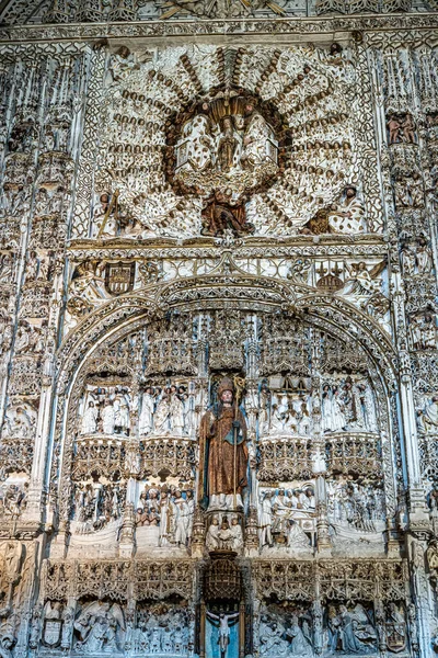 All Interno Della Chiesa Cattolica San Nicolas Bari Burgos Spagna — Foto Stock
