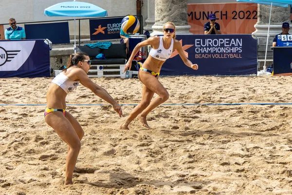 Munich Germany Aug 2022 Women European Beach Volleyball Championships 2022 — ストック写真