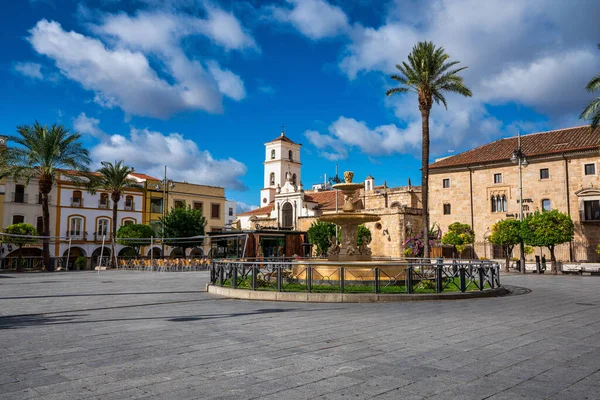 stock image Merida, Spain - November 05, 2022: Square of Spain, Plaza de Espana with the Town Hall at background . Merida is the administrative capital of Extremadura, Spain