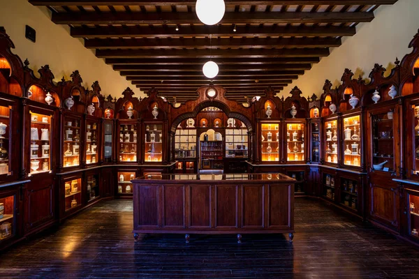 stock image Jerez de la Frontera, Spain - Nov 15, 2022: The Villavicencio Palace of Alcazar with its wooden interior, Andalusia, Spain