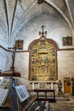 Interior of the Church of San Gil Abad at Burgos, Castilla-Leon, Spain in Europe
