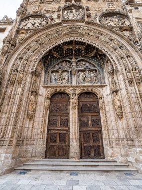 Church of Saint Mary, Santa Maria la Real, in Aranda de Duero, Burgos, Spain. Gothic style church that was built between the 15th and 16th centuries.