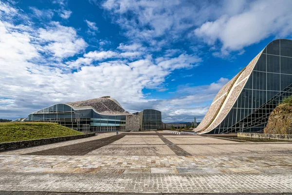 stock image City of Culture of Galicia at Santiago de Compostela, Spain Situated on the top of mount Gaias as a architectural milestone. Designed by the American architect Eisenman