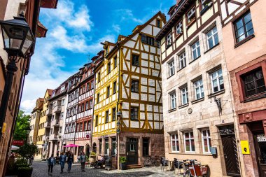 Nuremberg, Germany - May 08, 2022: View of the historical center of Nuremberg. Middle Franconia, Bavaria, Germany in Europe
