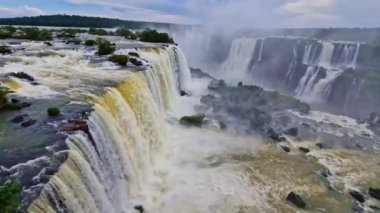 Devil's Throat at Iguazu Falls, one of the world's great natural wonders, on the border of Argentina and Brazil, Latin America