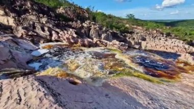 Roncador waterfall in the Pantanal Marimbus in Andarai, Chapada Diamantina in Bahia, Brazil