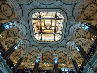 Interior of the National Library building on Rio Branco Avenue, downtown Rio de Janeiro, Brazil. Inaugurated in October 29 1910