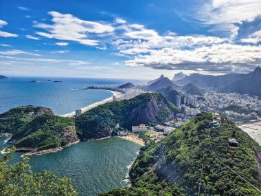 Copacabana beach in Rio de Janeiro, Brazil. Copacabana beach is the most famous beach of Rio de Janeiro, Brazil. Cityscape of Rio de Janeiro