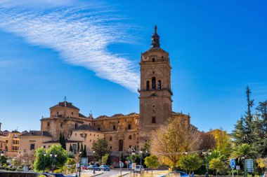 Guadix, Spain - Nov 27, 2022: Cathedral of Guadix or Cathedral of the Incarnation, Catedral de la Encarnacion de Guadix is a Roman Catholic church in Guadix, province of Granada, Spain.